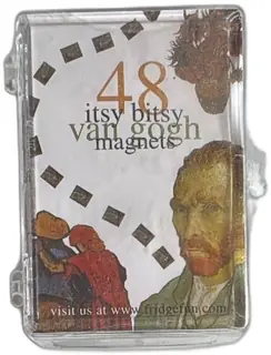 48 Itsy Bitsy Van Gogh Magnets Fridge Fun 1999 Miniature Art Set in Box