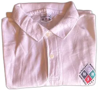 Print Ons White Mens Polo Shirt XL Embroidered MSM Logo Technology Vintage