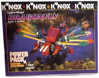 K'NEX CyberBugs Dragonfly Power Pack Motorized Building Set 135 Pieces 1996
