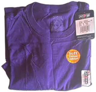 Jerzees Mens T Shirt 100 Percent Cotton Deep Purple XXL Soft Cotton Comfort New
