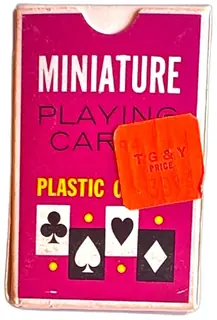 Western Publishing Miniature Plastic Coated Playing Cards 8150 Vintage Red Box