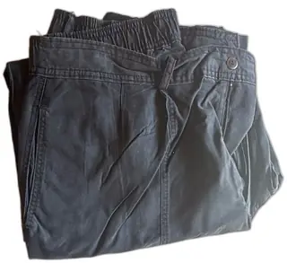 Bugle Boy Mens Black Cotton Elastic Waist Pants Size 36S Vintage Casual Unused