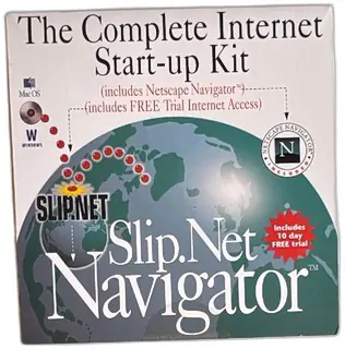 SlipNet Navigator Complete Internet Start-Up Kit 1996 Netscape Navigator ISP CD Windo
