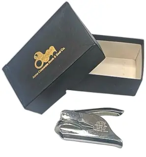 Acme Corporate Book And Seal Co Chrome Handheld Notary Corporate Embosser In Box