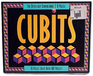 Binary Arts Cubits 1994 Vintage Polyform Puzzle 16 Pc Boxed Complete Ages 8+