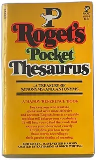Rogets Pocket Thesaurus Paperback Pocket Books 0-671-43675-9 Vintage Reference