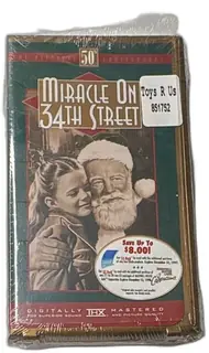 Miracle On 34th Street 50th Anniversary Sealed VHS 1997 Fox Video THX Toys R U