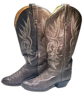 Imperial American Made Mens 12D Western Cowboy Boots Brown Leather Vintage