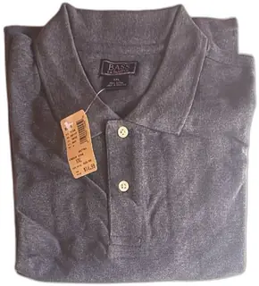 GH Bass Co Mens Polo Shirt Carbon Heather XXL 100 Percent Cotton New With Tags