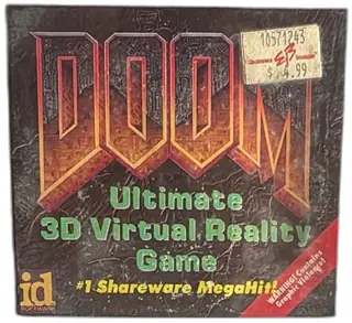 Doom PC 3.5 Inch Disk Shareware Gold Medallion 1993 Sealed id Software