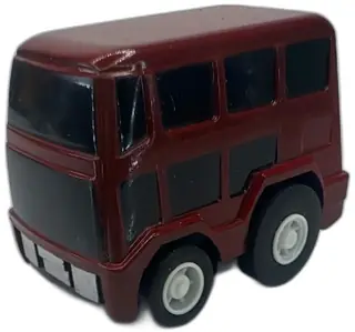 Vintage Red Plastic Double Decker Toy Bus Chunky Wheels Unbranded 2 Inch 1980s