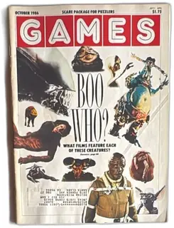 Games Magazine October 1986 Boo Who Edition Halloween Puzzles Vintage
