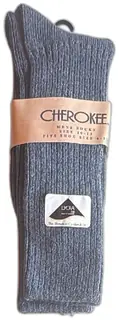 Cherokee Mens Socks Size 10-13 Charcoal Grey Lycra 3D Ribbed Cotton Blend New