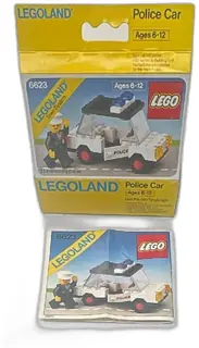 1983 Lego Legoland Town System Police Car Set 6623 Box And Instructions Only Vintage