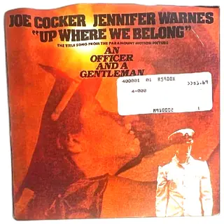 Joe Cocker Jennifer Warnes Up Where We Belong 45 RPM Vinyl Island Records Officer Gen
