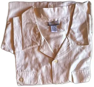 Breakwater XL Silk Linen Cotton Men’s Short Sleeve Beige Button Up Camp Shirt New