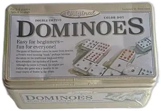 Original Double Twelve Color Dot Dominoes 91 Tiles Target 2001 New Sealed Tin