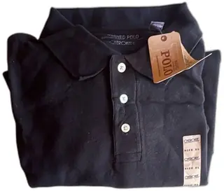 Cherokee Washed Polo Shirt Black Size XL 100 Percent Cotton New With Tags