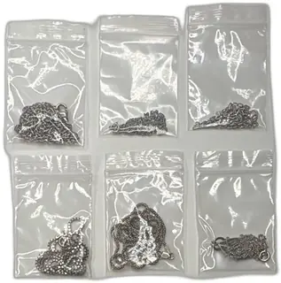 Lot of 6 Silver Tone Chain Necklaces Mixed Styles Fashion Jewelry Unbranded