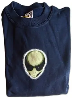 Alien Nation Vintage Navy Blue Sweatshirt XL PacSun 1990s Cotton Poly Blend