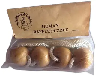 Walnut Hill Human Baffle Puzzle Party Trick Vintage Rope And Wood Game New