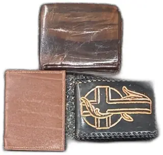 Vintage Leather Wallets Lot Rolfs Bull Cowhide Lord’s Prayer Central State Bank