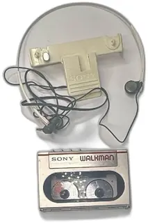 Sony Walkman WM-10 Vintage Stereo Cassette Player With Headphones And Belt Clip