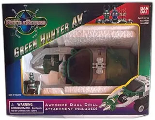 Bandai Beetleborgs Green Hunter AV 1996 Dual Drill Vehicle New in Box