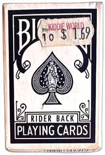 Vintage Bicycle Rider Back Playing Cards Poker Size Blue 1980s Sealed Deck