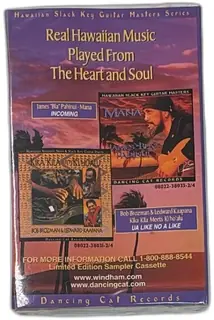 Hawaiian Slack Key Guitar Masters Series Sampler Cassette Dancing Cat