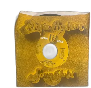 Carly Simon Spun Gold 45 RPM Elektra Nobody Does It Better You Belong To Me 1978