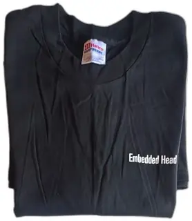 Hanes Heavyweight Black Embedded Systems Conference 2001 XL T Shirt Embedded Head