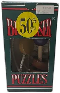 Brain Teaser Puzzles No Brainer Wooden Rope Puzzle In Box Vintage