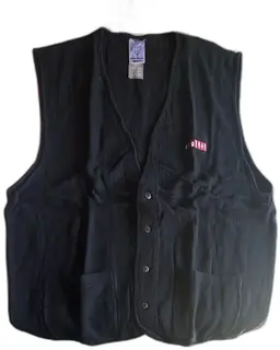 Cotton Deluxe Casuals Digital Logo Black Cotton Vest XL USA Fabric
