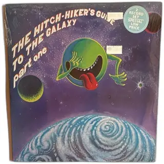 Hitchhikers Guide To The Galaxy Part One 2 Record Set 1982 Hannibal Vinyl