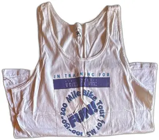 Vintage Fruit Of The Loom XL Tank Top 1991 Waves To Wine Bike Tour Sonoma MS Cotton
