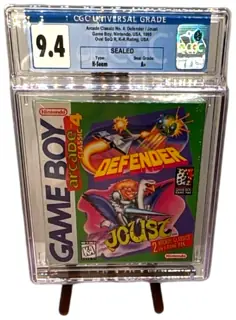 Game Boy Arcade Classic No 4 Defender Joust 1995 CGC 9.4 Sealed Nintendo