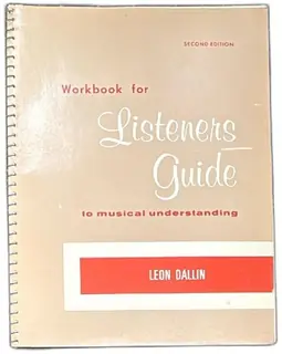 Listeners Guide Workbook Second Edition Leon Dallin 1970 Spiral With Vinyl Records
