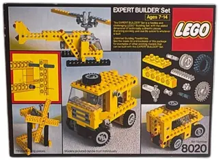 Lego Expert Builder Set 8020 Vintage 1984 Technic Yellow Utility Truck Complet