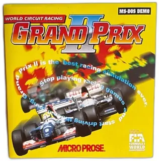 Grand Prix II MS-DOS Demo 1996 MicroProse Formula 1 Racing PC Game Sleeve