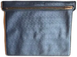 Vintage US Government Property Black Vinyl Zipper Document Pouch 15 Inch GSA 7510-00-