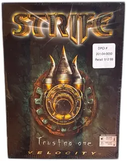 Strife PC Big Box Game 1996 Velocity Software Sealed Trust No One RPG Shooter