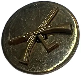 US Army Infantry Branch Insignia Collar Disc Vintage Meyer Metal Screw Back