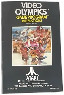 Atari Video Olympics Game Program Instructions Manual 1977 Model CX2621 Black Vintage