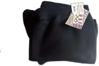 Vintage USA Olympic Committee Black Sweatpants XLT Tall 50 Cotton 50 Poly New