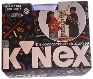 K'NEX Giant Set 60020 1800 Parts Color Coded Construction Toy 1993 USA