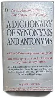 1961 Popular Library A Dictionary Of Synonyms And Antonyms Joseph Devlin Paperback