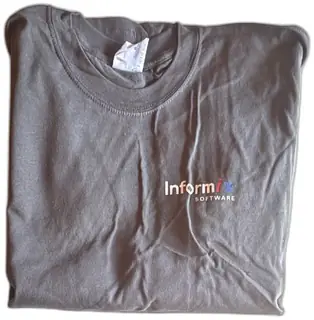 Vintage Informix Software Cloudscape Promo T Shirt Gildan XL Gray 100 Percent Cotton