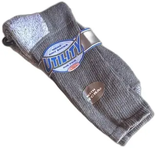 Vintage Utility Mens Knit Socks Gray Size 10-13 With Lycra 1999 Dayton Hudson