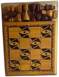 1995 Tic Tac Chec Game Complete Don Green Dream Green Wood Chess Variant